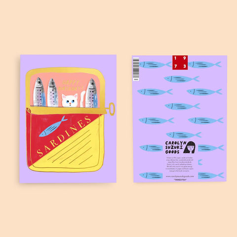 Tinned Fish Birthday Card