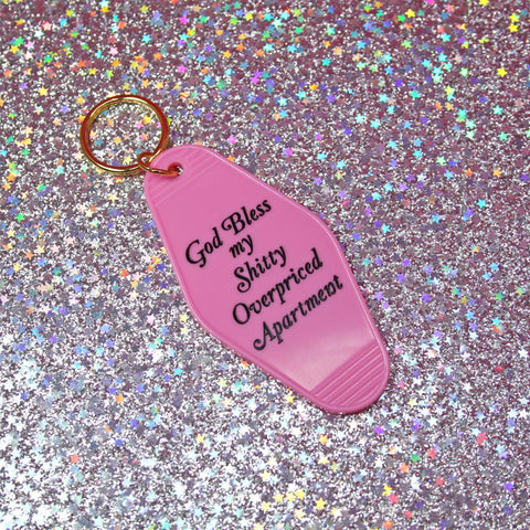 Bless My Shitty Apartment Keychain