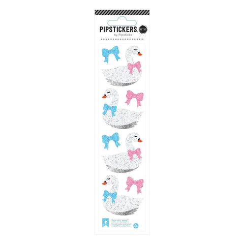 Bow-tiful Swans Stickers