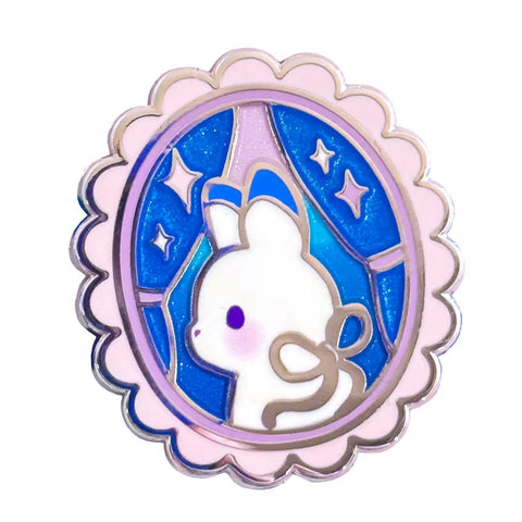 Portrait of a Rabbit Enamel Pin