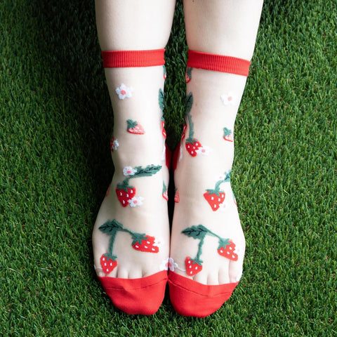 Berry Cute Sheer Socks