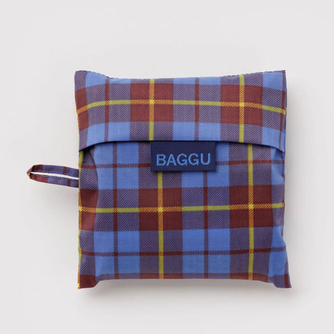 Standard Reusable Tote: Blue Tartan