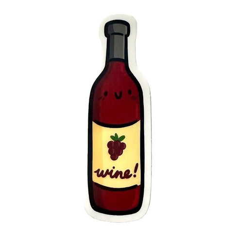 Red Wine Bottle Mini Sticker