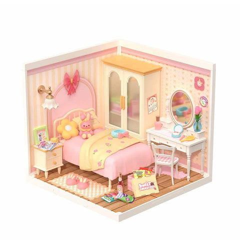 Lovely Pink Bedroom DIY Miniature Kit