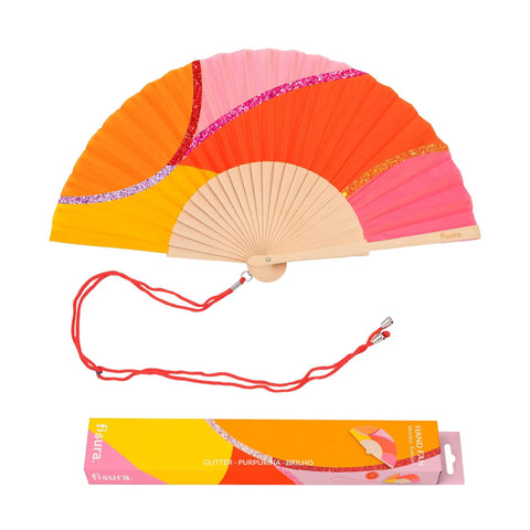 Glitter Wave Hand Fan