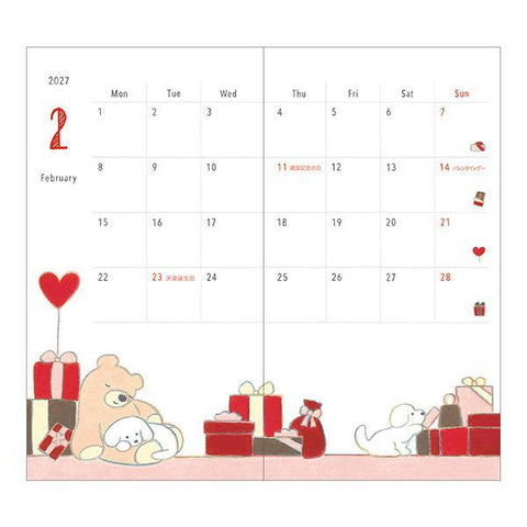 2027 B6 Slim Pocket Diary, Dog