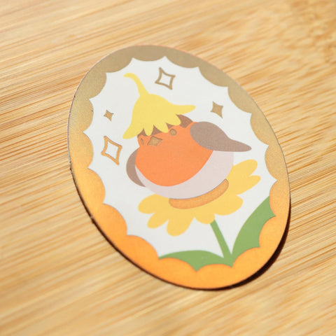 Flower Robin Sticker