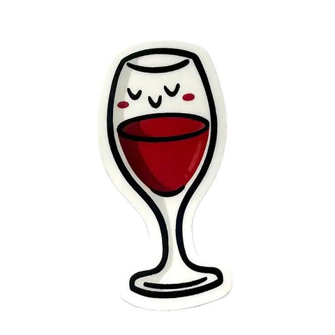 Red Wine Glass Mini Sticker