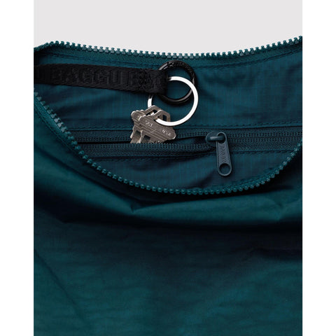 Medium Nylon Crescent Bag: Deep Sea