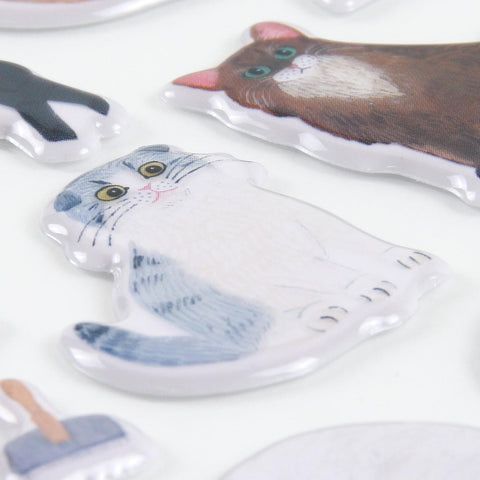Cat+ Puffy Stickers