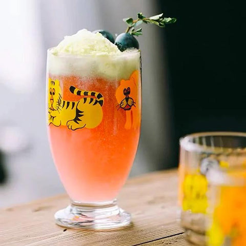 Retro Footed Glass Cup, Zoo Mate