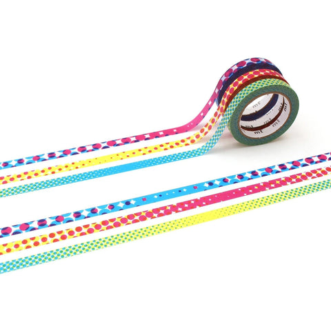 Deco Moiré Slim Washi Tape Set