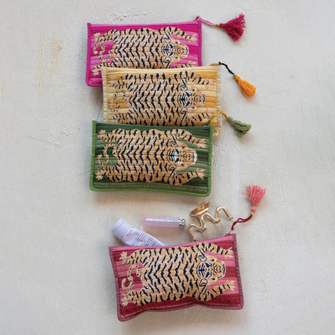 Cotton Tiger Zip Pouches