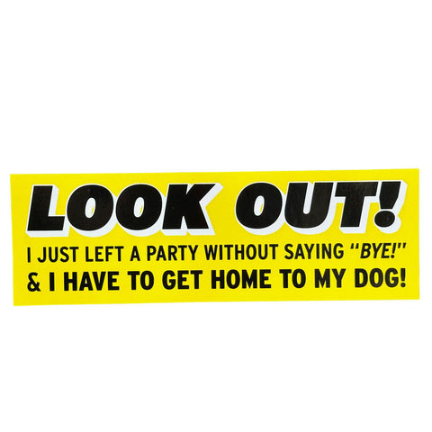 Just Left a Party Bumper Sticker