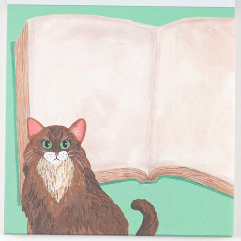 Sodeyama Kahoko Cats Memo Pad, Green