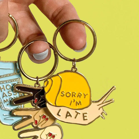 Sorry I'm Late Keychain