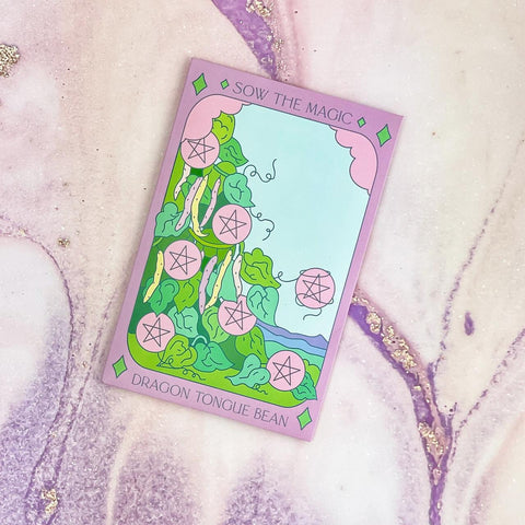 Dragon Tongue Bush Bean Tarot Seed Packet