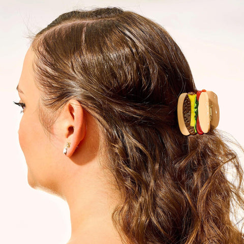 Burger Mini Hair Claw