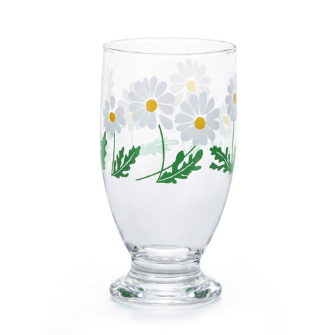 Retro Footed Glass Cup, Wildflower