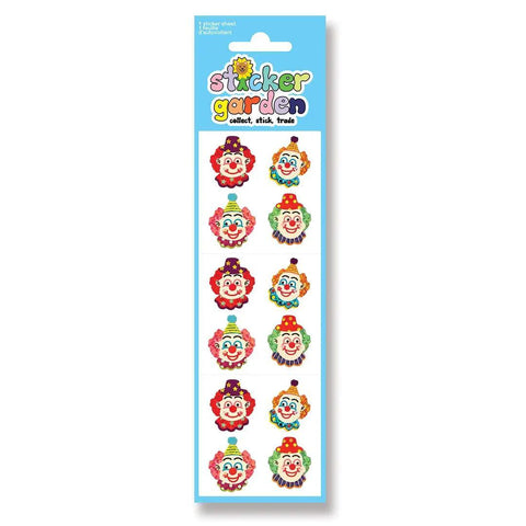 Sparkle Clowns Vintage Sticker Sheet