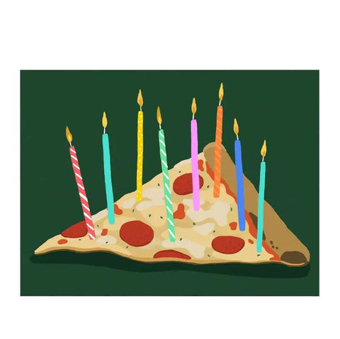 Pizza Birthday Card