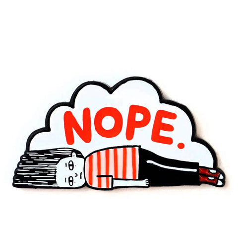 Nope Girl Enamel Pin