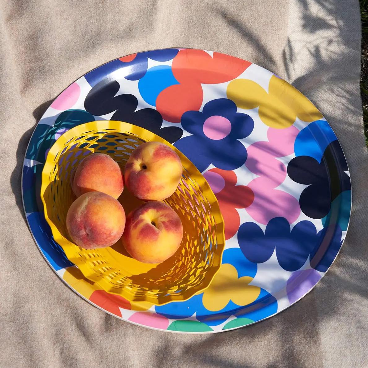 Floral Burst Round Serving Tray - Thumbnail 3