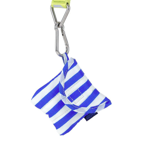 Puffy Earbuds Case: Blue Painted Stripe