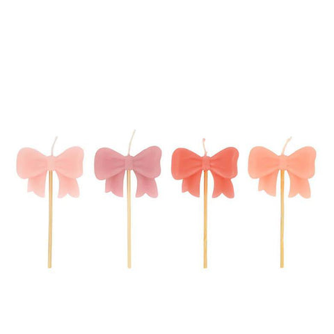 Pink Bow Candles