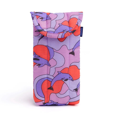 Puffy Glasses Sleeve: Dolphins