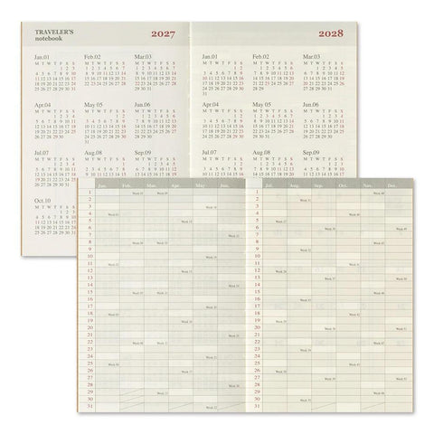 TRAVELER'S notebook, Passport Size, 2027 Monthly