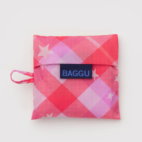 Baby Reusable Tote: Pink Star Plaid