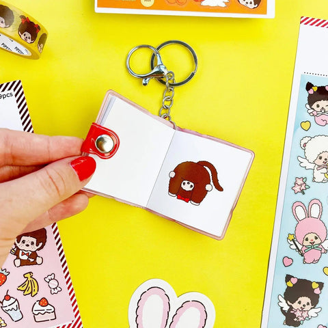 Friends Forever Monchhichi Mini Stickerbook Keychain