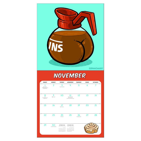 Butts on Things 2026 Wall Calendar