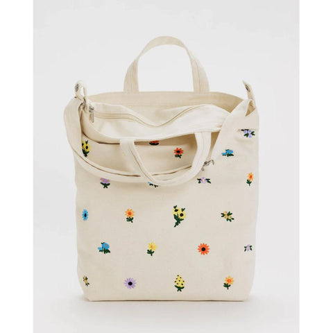 Zip Duck Bag: Embroidered Ditsy Floral
