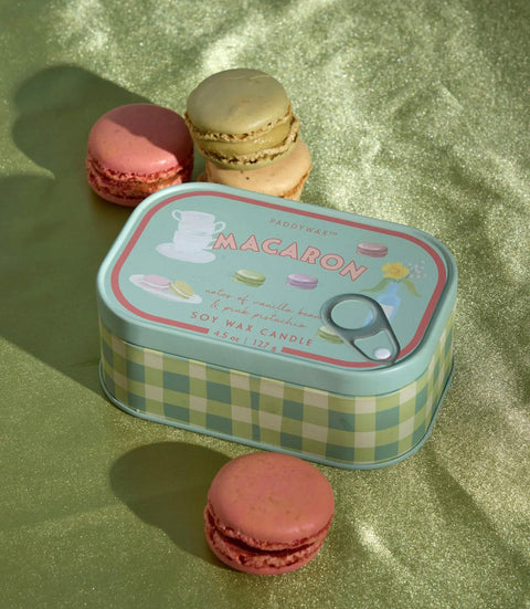 Macaron Bistro Tin Candle