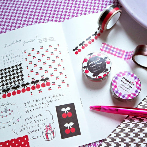 POPPiE Cherry Clear Tape