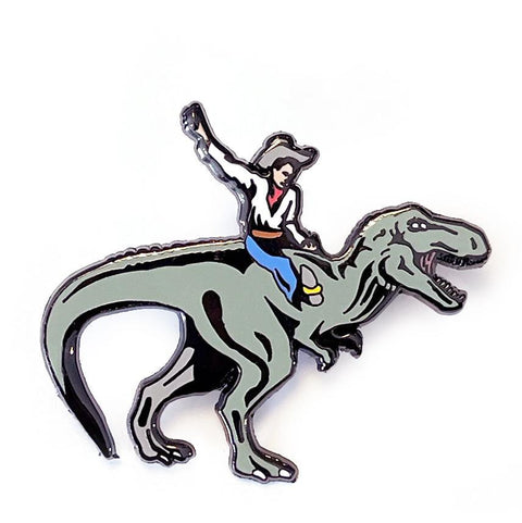 Prehistoric Cowboy Enamel Pin