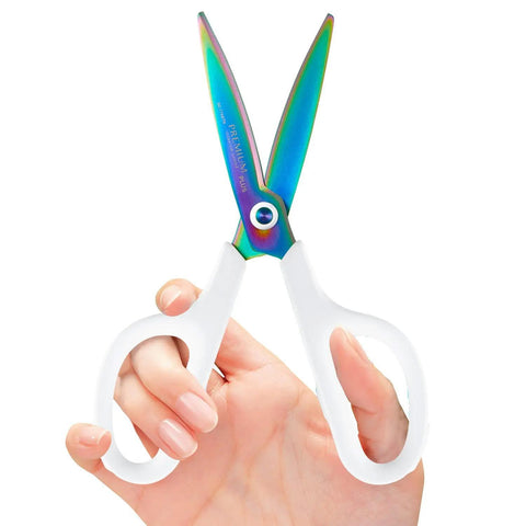 Titanium Curved Blade Scissors, White