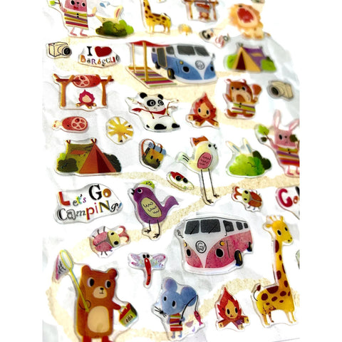 Let's Go Camping Gel Sticker Sheet