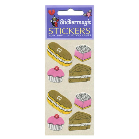 Cake Retro Furry Stickers