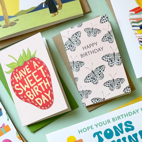Sweet Strawberry Mini Birthday Card