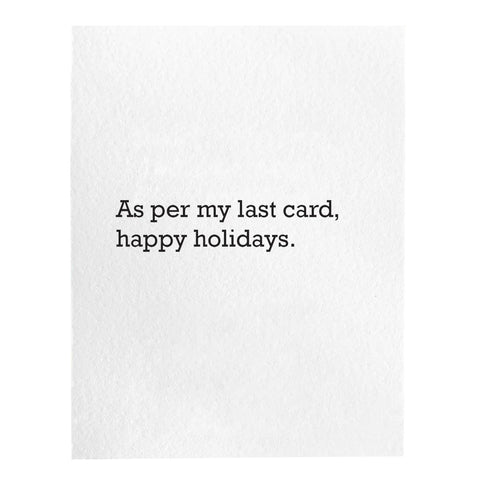 Per My Last Holiday Card Boxed Set