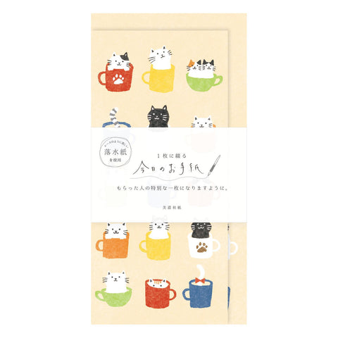 Cat Mug Stationery Set