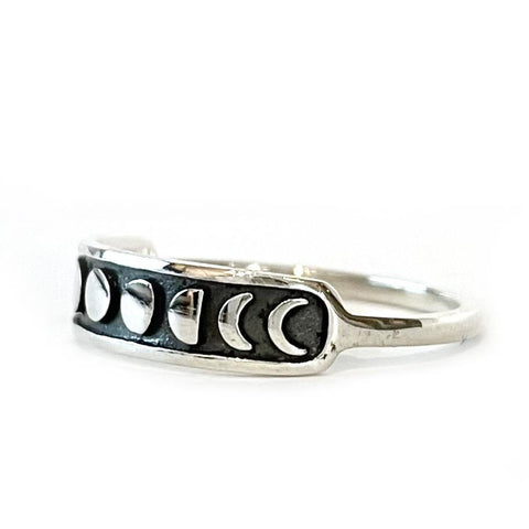 Sterling Silver Moon Phases Ring