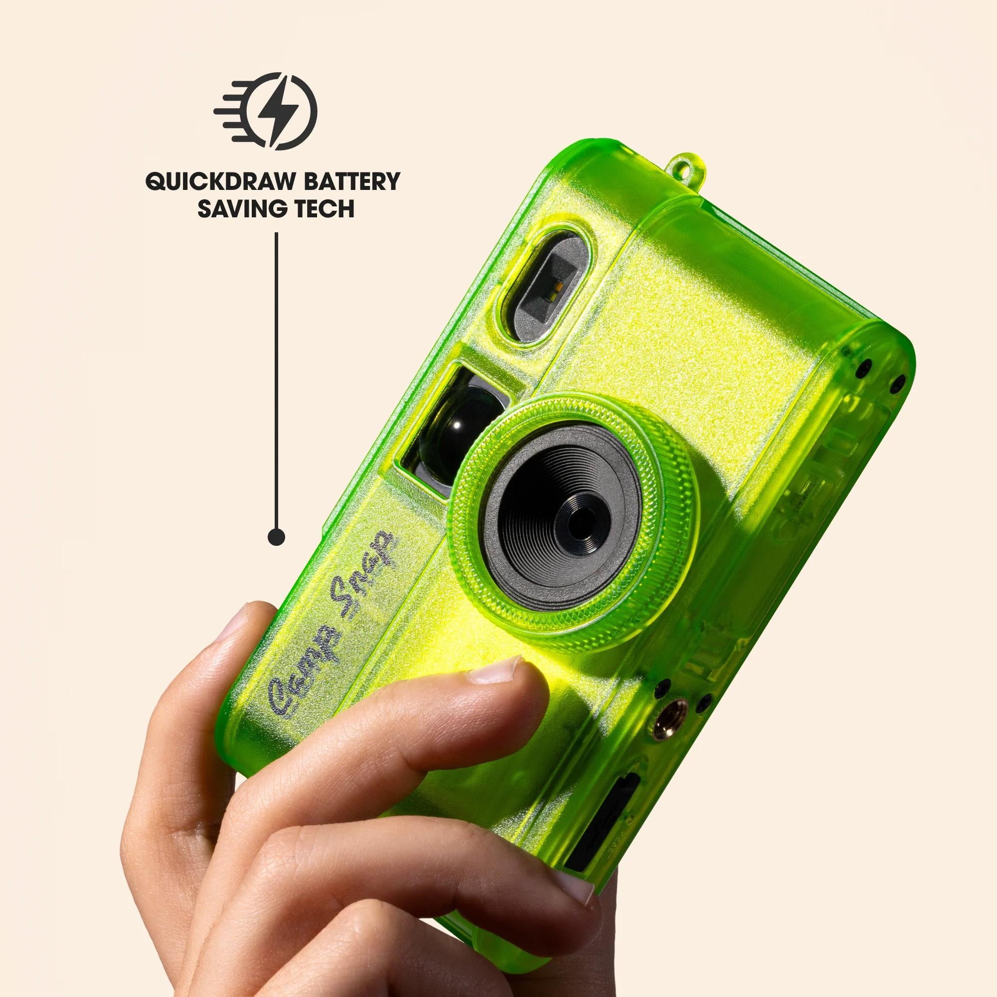 Camp Snap 2 Screen-Free Digital Camera, Twisted Lime – Zakka Joy