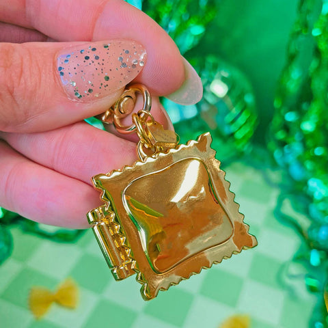 Ravioli Locket Keychain