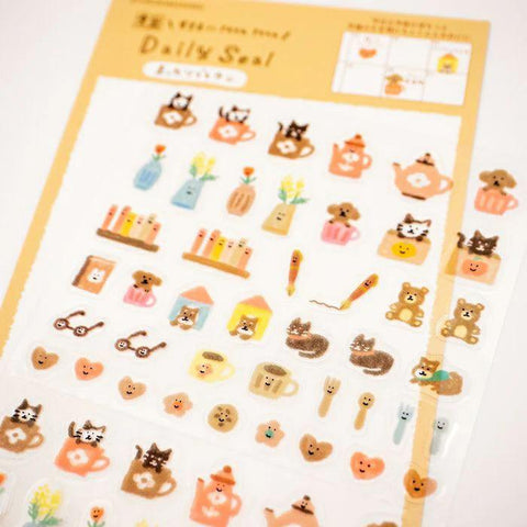 Daily Seal Sticker Sheet, Muttari Brown