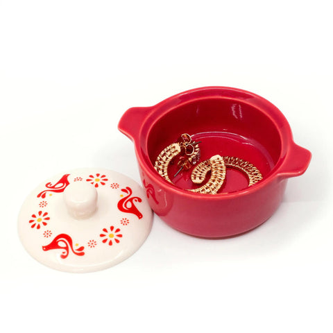 Friendship Casserole Ceramic Trinket Box