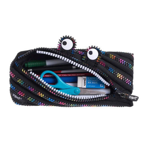 Black + Rainbow Monster Zipper Pouch